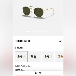 Ray-Ban Round Metal Sunglasses Authentic